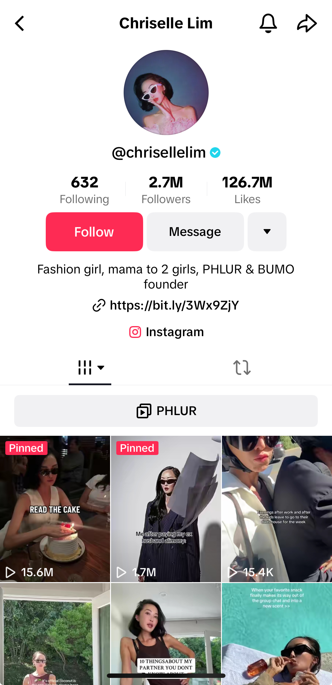 Chriselle Lim 的 TikTok 个人资料。