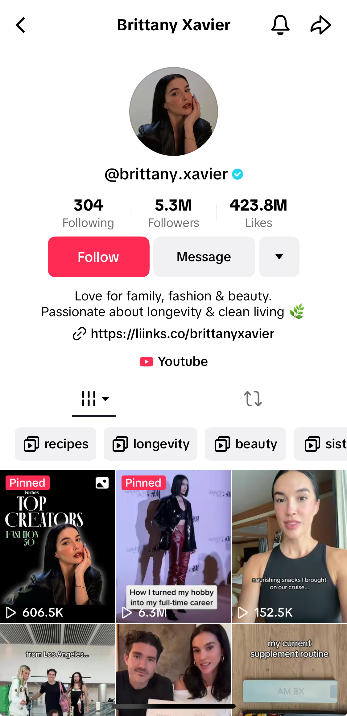 Brittany Xavier 的 TikTok 个人资料。